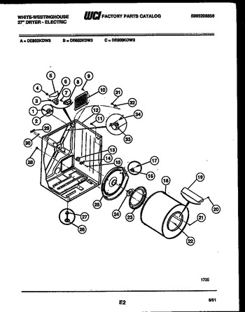 Diagram for DE800KDW3