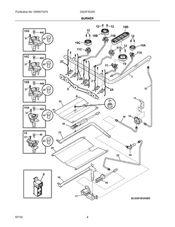 Diagram for DGGF3032KWG