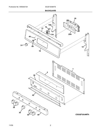 Diagram for DGGF3054KFB