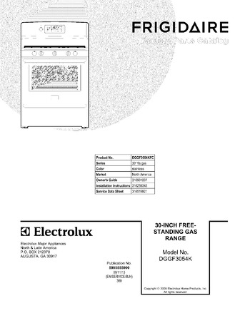 Diagram for DGGF3054KFC