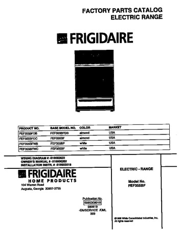 Diagram for FEF355BFWC