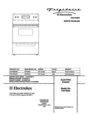 Diagram for FEF365ASG