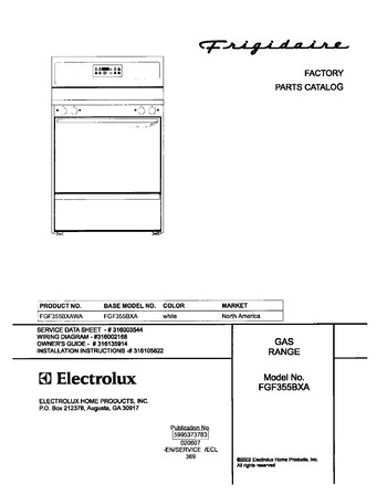 Diagram for FGF355BXAWA