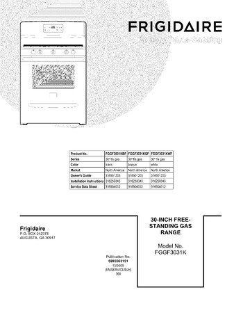 Diagram for FGGF3031KBF