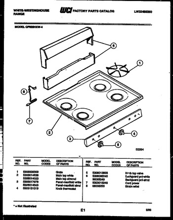 Diagram for GF620HXW4