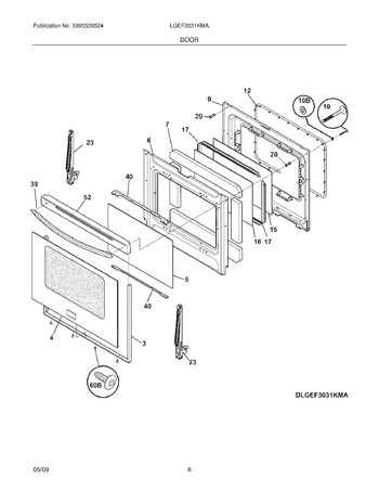 Diagram for LGEF3031KMA