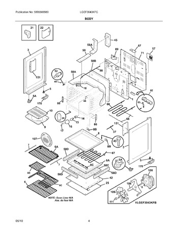 Diagram for LGEF3043KFC