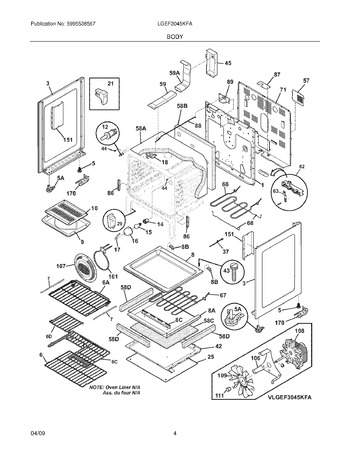 Diagram for LGEF3045KFA