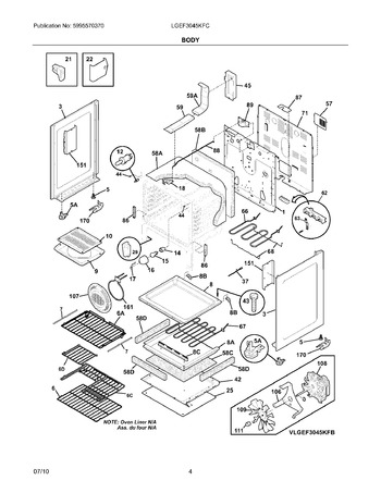 Diagram for LGEF3045KFC