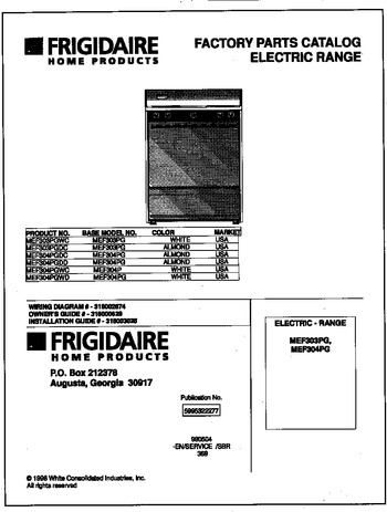 Diagram for MEF303PGWC