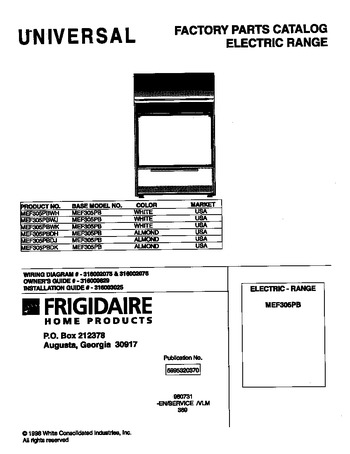 Diagram for MEF305PBWH