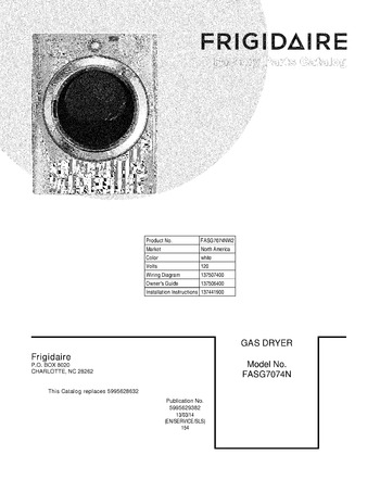 Diagram for FASG7074NW2