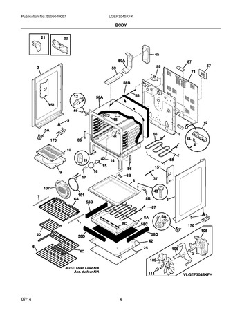 Diagram for LGEF3045KFK