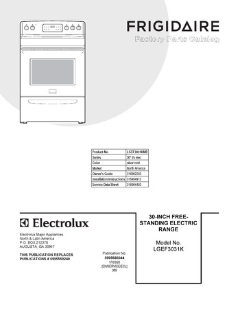 Diagram for LGEF3031KMB