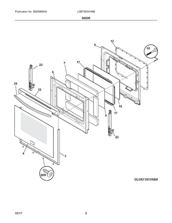 Diagram for LGEF3031KMB