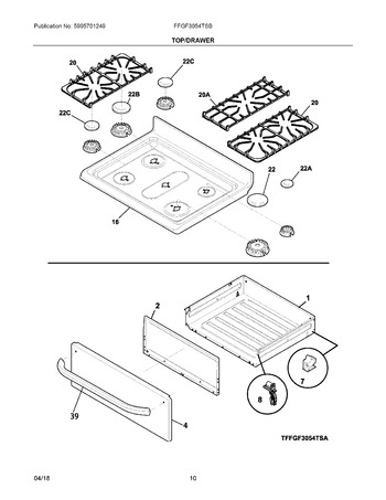 Diagram for FFGF3054TSB