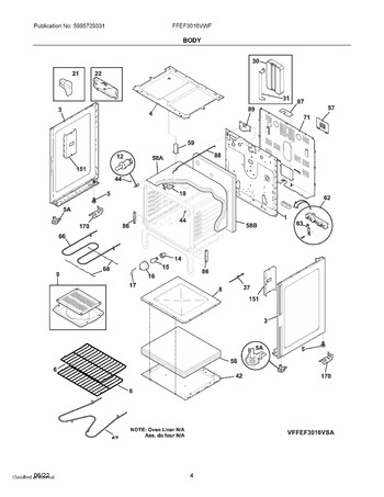 Diagram for FFEF3016VWF