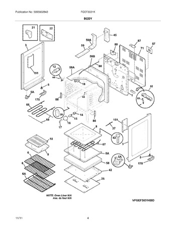 Diagram for FGEF3031KWF