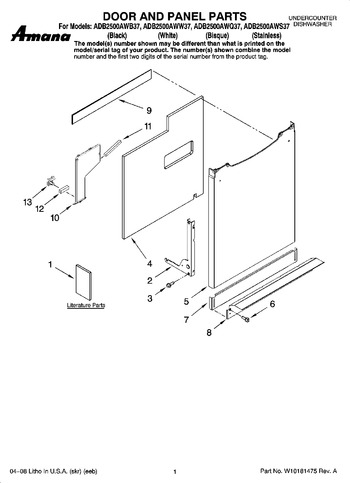 Diagram for ADB2500AWS37