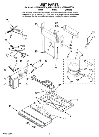 Diagram for AFD2535DEW14