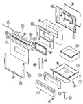 Diagram for 02 - Door/drawer (serial Prefix 10-11)