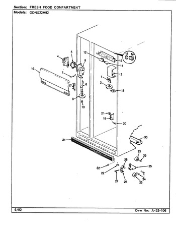 Diagram for GDNS22M92 (BOM: CP33A)