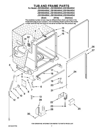 Diagram for JDB1095AWS45