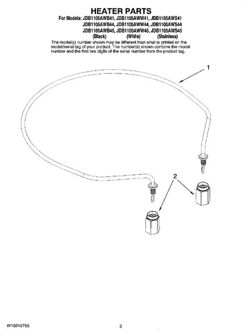 Diagram for JDB1105AWS45