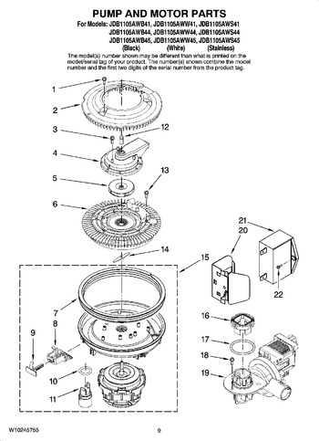 Diagram for JDB1105AWS45