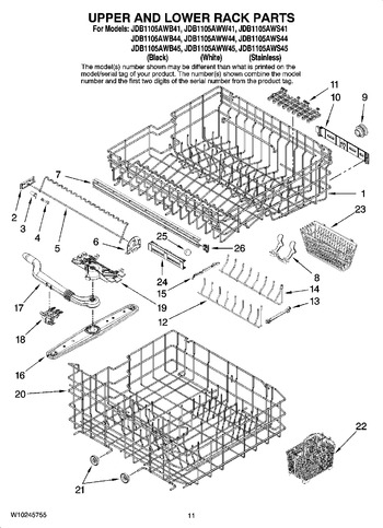 Diagram for JDB1105AWS45