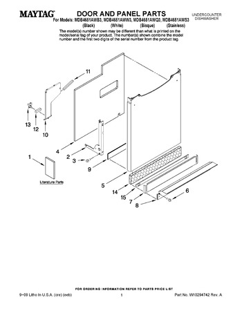 Diagram for MDB4651AWW3