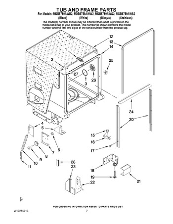 WPW10117748 : Whirlpool WPW10117748 Dishwasher Inner Door