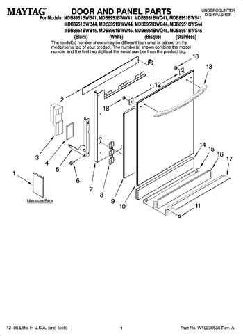 Diagram for MDB8951BWQ44