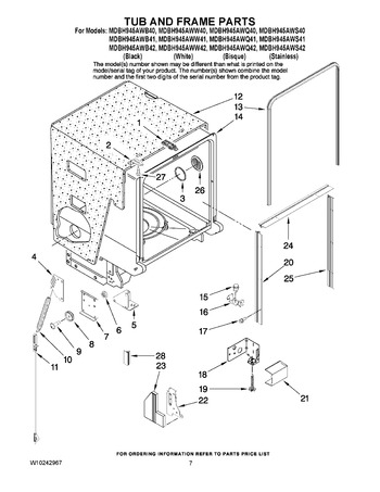 Diagram for MDBH945AWS42