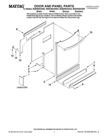 Diagram for MDBH955AWS3