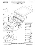 Diagram for 01 - Top And Console Parts