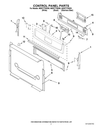 Diagram for MGR7775WS0