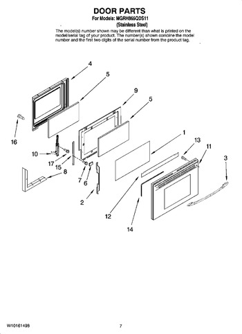 Diagram for MGRH865QDS11