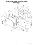 Diagram for 02 - Dryer Front Panel And Door Parts