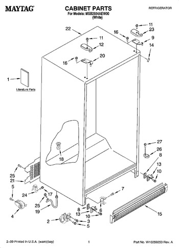 Diagram for MSB2554AEW00