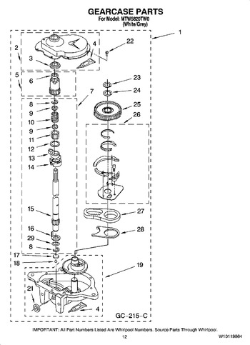 Diagram for MTW5820TW0