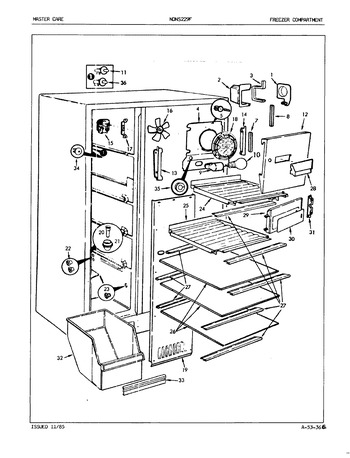 Diagram for NDNS229FH (BOM: 5M57B)