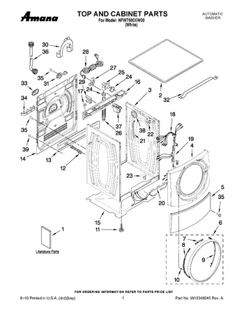 Diagram for NFW7600XW00