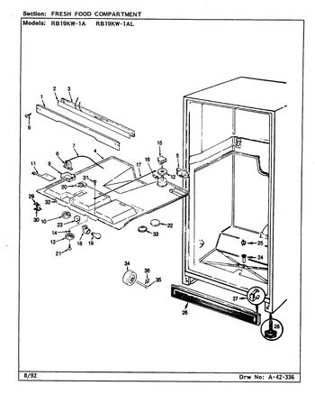 Diagram for RB19KW-1AL (BOM: CG54A)