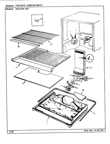 Diagram for RB21KW4AF (BOM: CG81A)