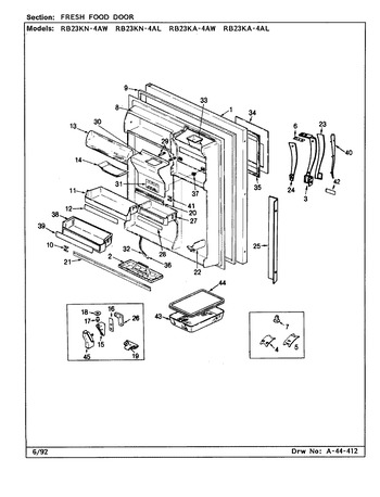 Diagram for RB23KA-4AW (BOM: BG98B)