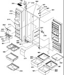 Diagram for 11 - Ref/fz Shelves, Lights, And Hinges