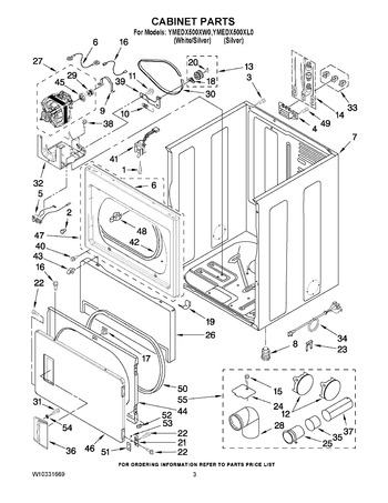 Diagram for YMEDX500XW0