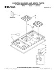 Diagram for 01 - Cooktop, Burner And Grate Parts