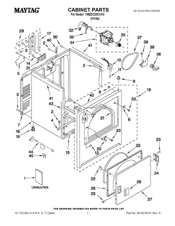 Diagram for YMEDC200XW0